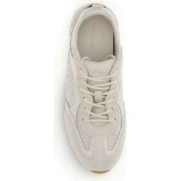 Cream Calf Leather Bos Taurus Low Top Sneakers