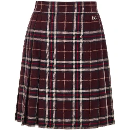 Bordeaux Wool Mini Skirt