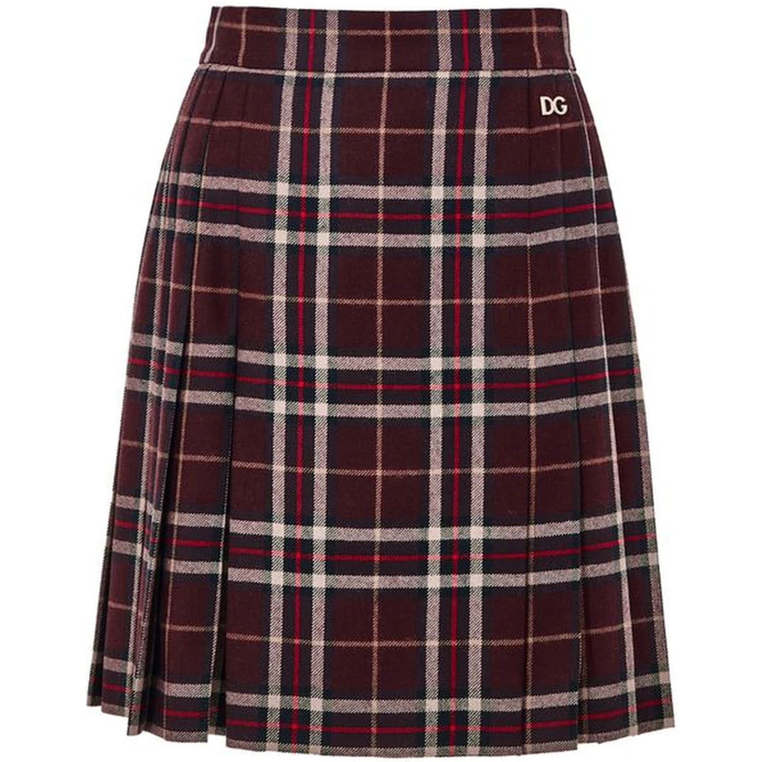 Bordeaux Wool Mini Skirt