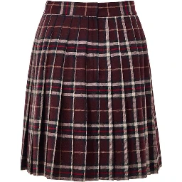 Bordeaux Wool Mini Skirt