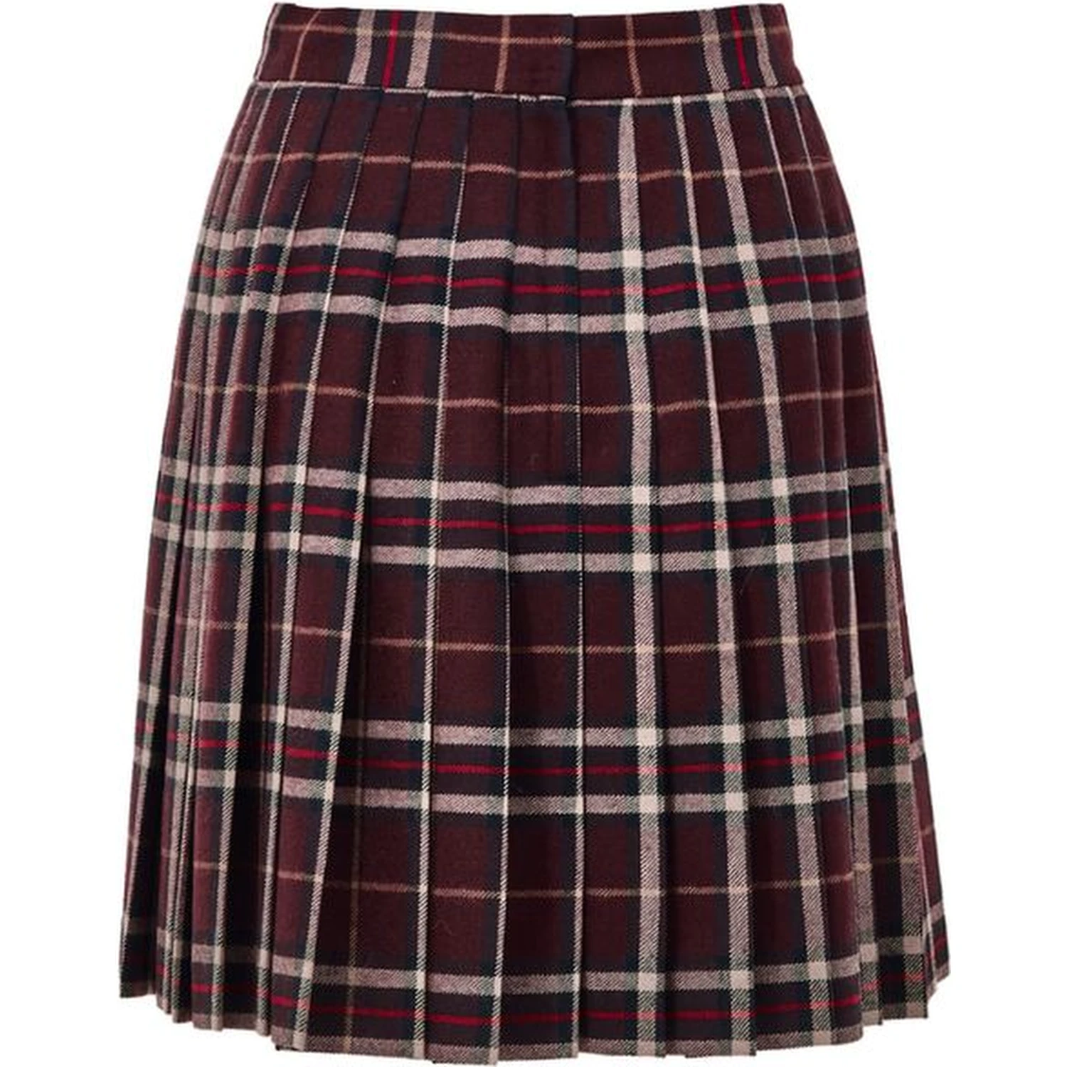 Bordeaux Wool Mini Skirt