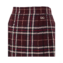 Bordeaux Wool Mini Skirt