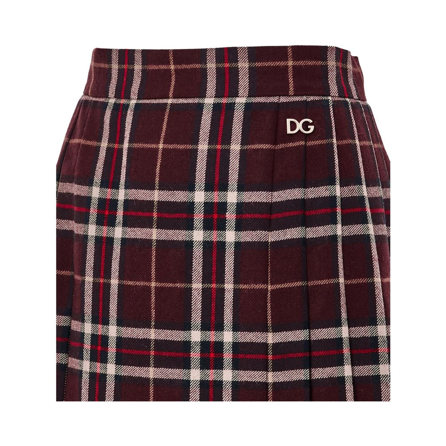Bordeaux Wool Mini Skirt