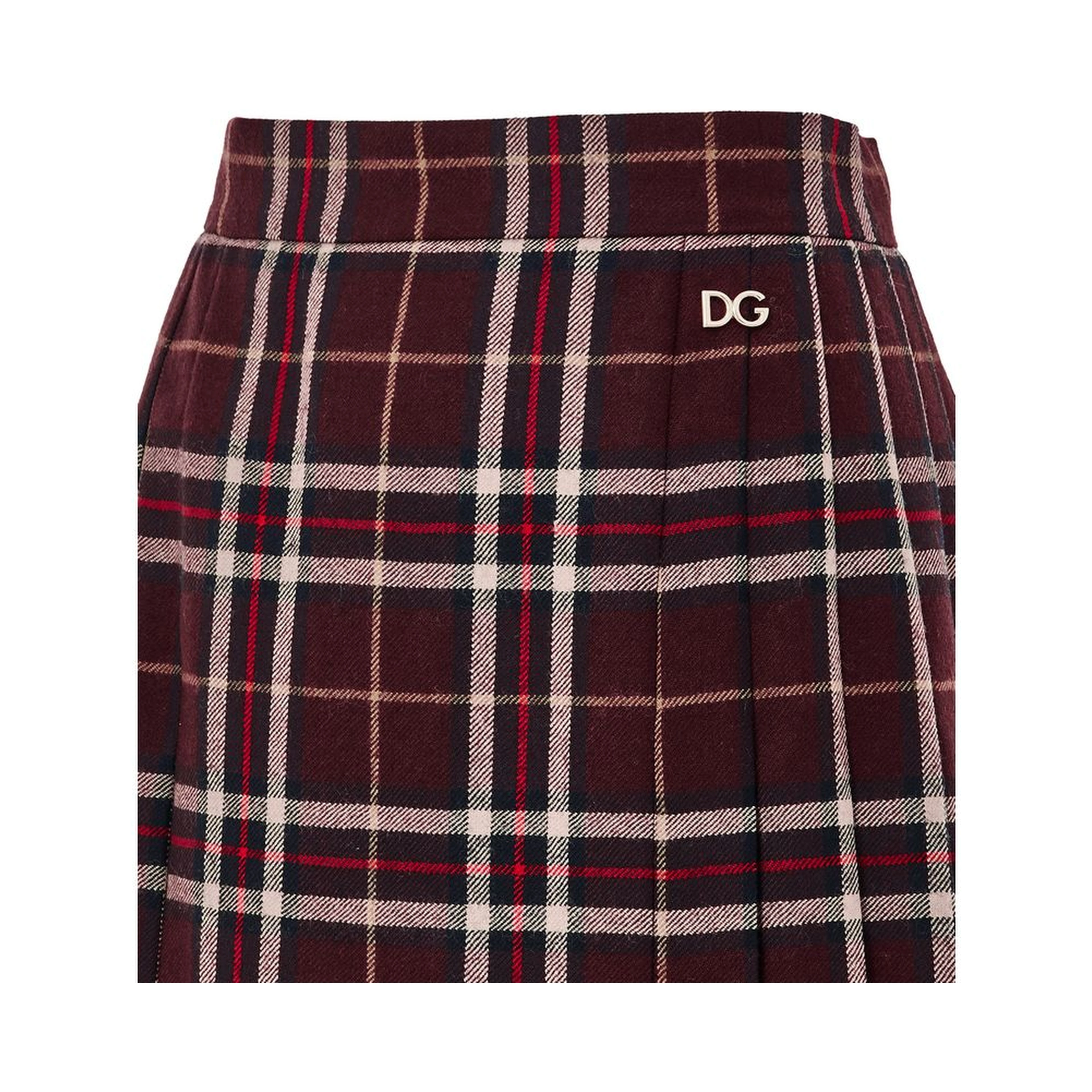 Bordeaux Wool Mini Skirt