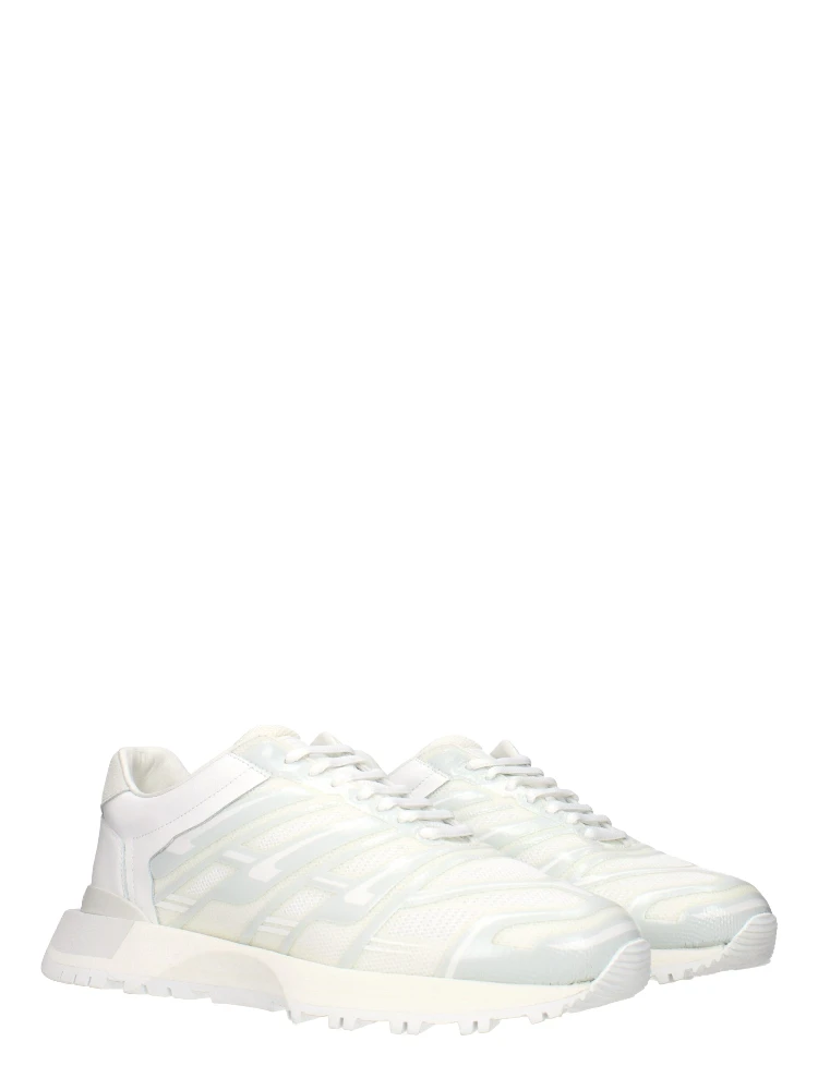 White Fabric Athletic Sneakers alternative