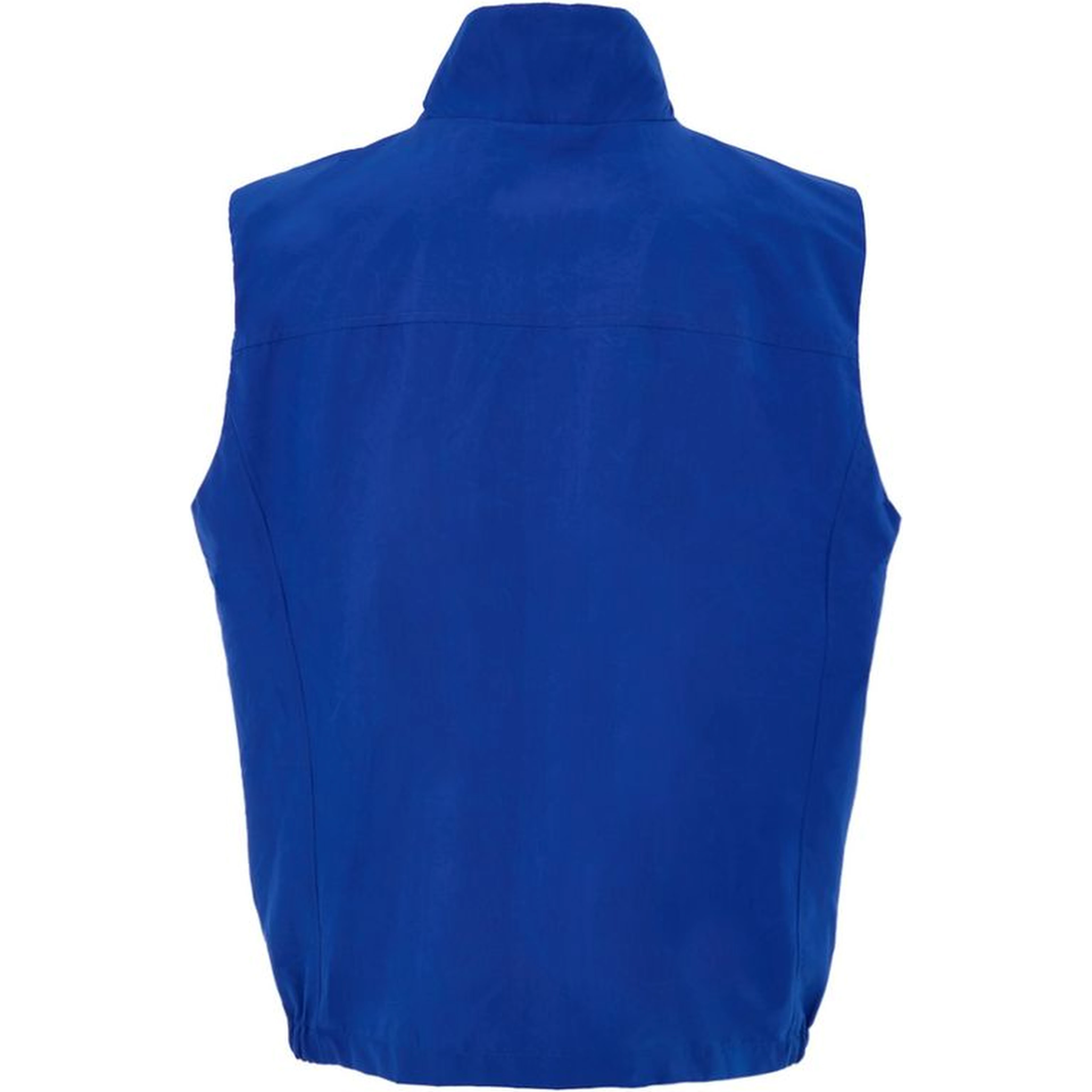 Blue Polyester Sleveless Jacket