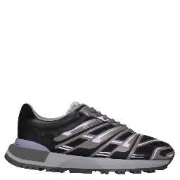 Black Fabric Athletic Sneakers