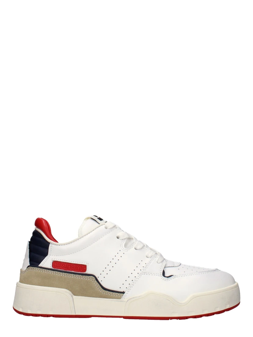 White Leather Low Top Sneakers