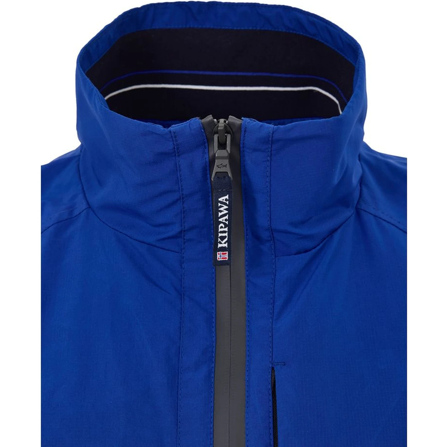 Blue Polyester Sleveless Jacket