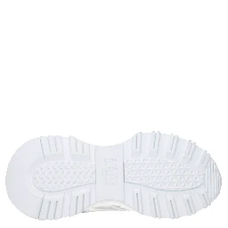 White Fabric Athletic Sneakers