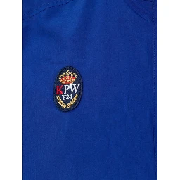 Blue Polyester Sleveless Jacket