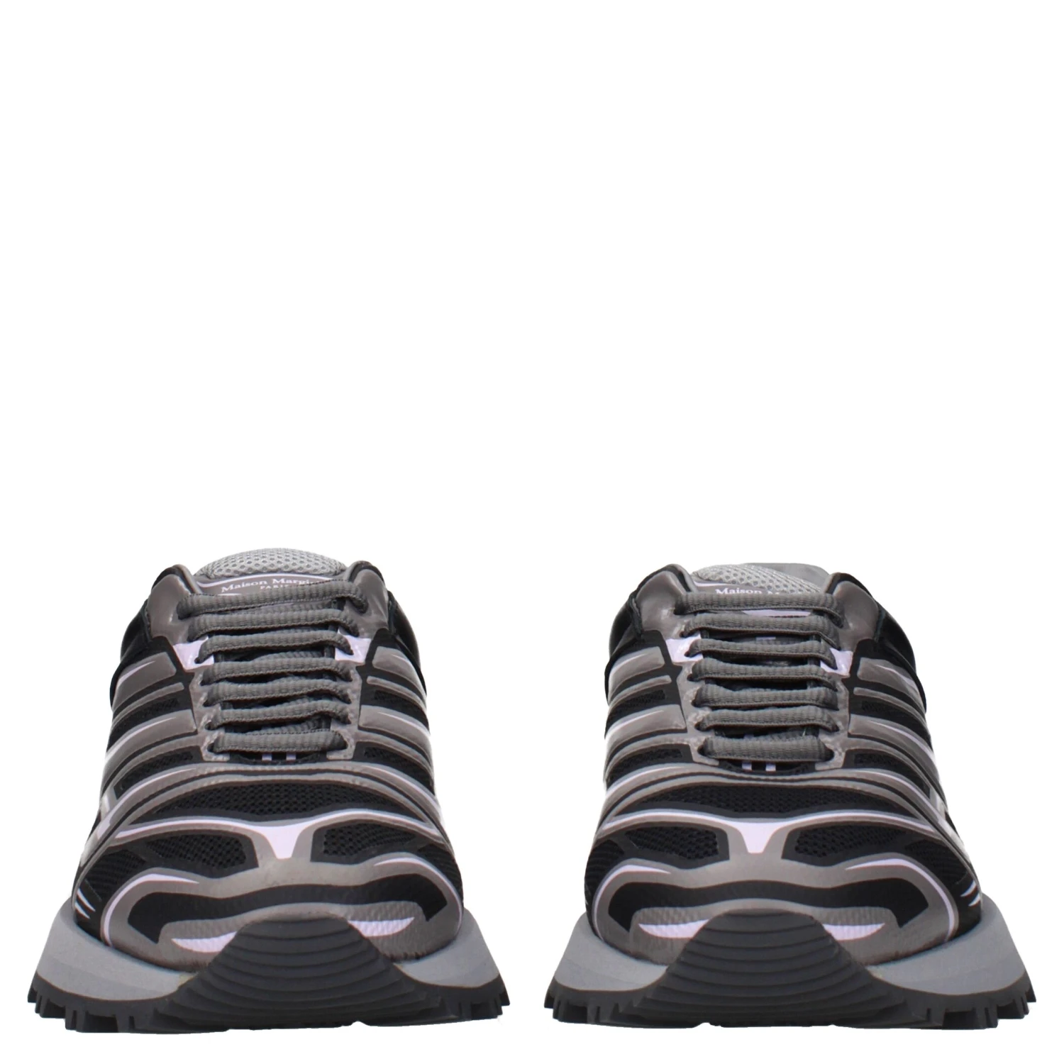 Black Fabric Athletic Sneakers