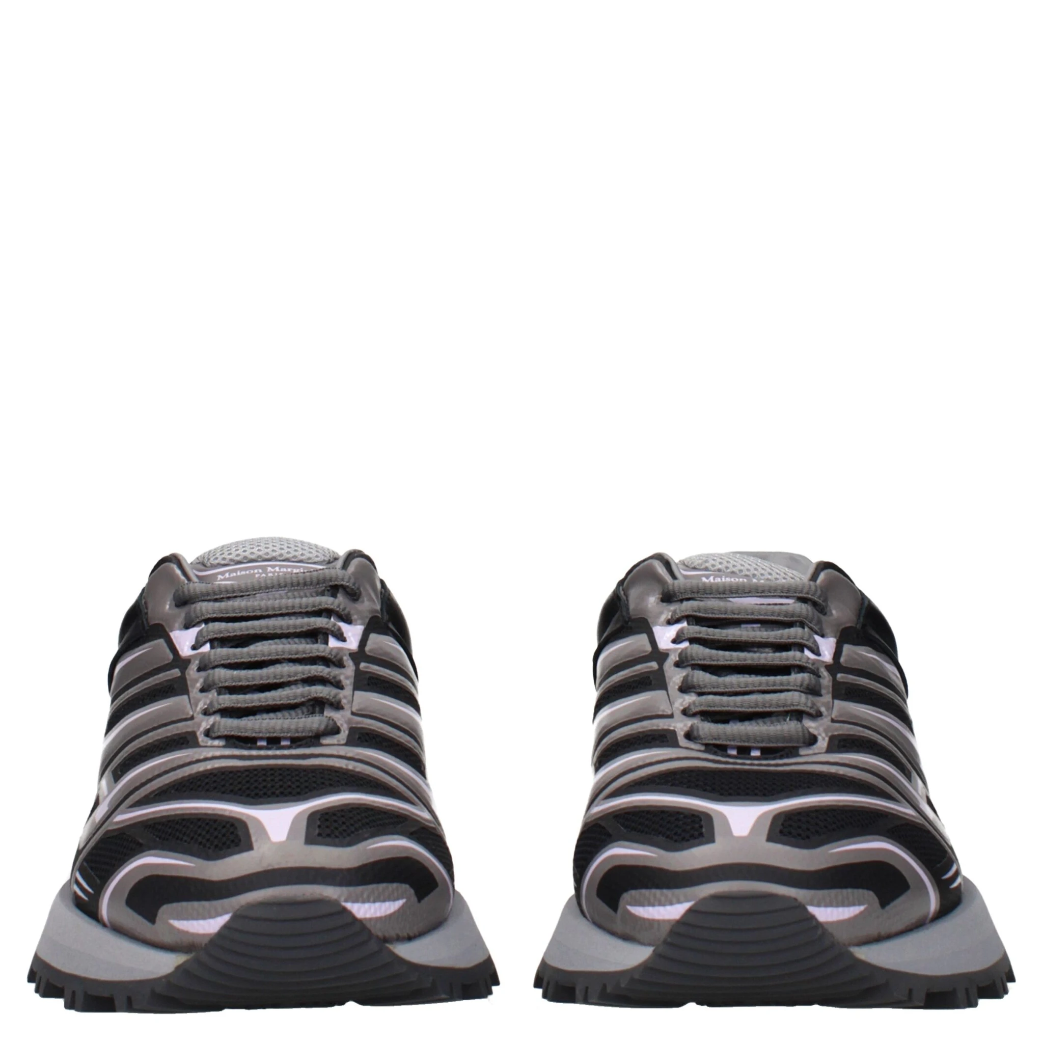 Black Fabric Athletic Sneakers