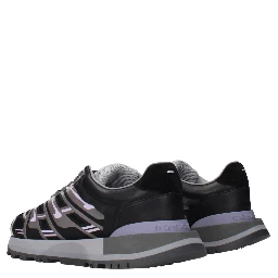 Black Fabric Athletic Sneakers