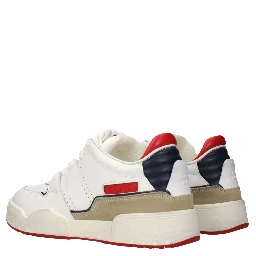 White Leather Low Top Sneakers