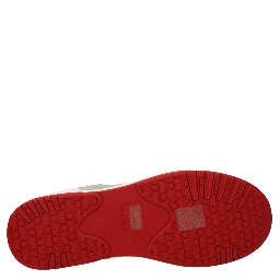 White Leather Low Top Sneakers