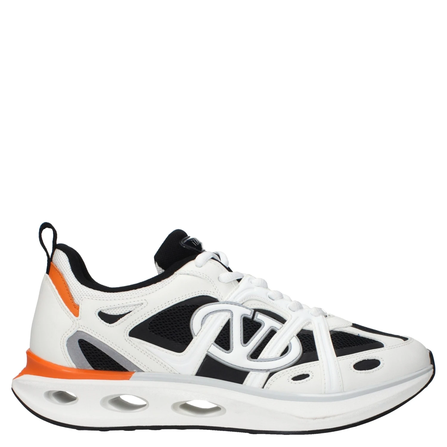 White Fabric Athletic Sneakers