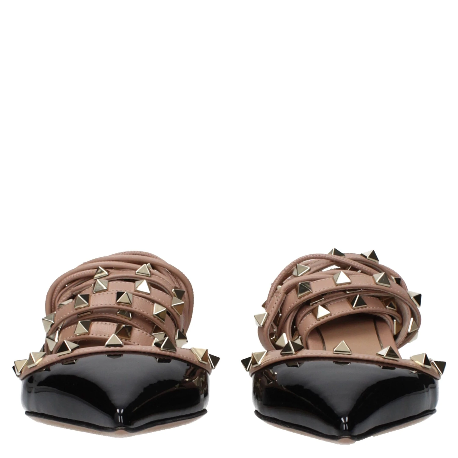Black Leather Strap-On Sandals