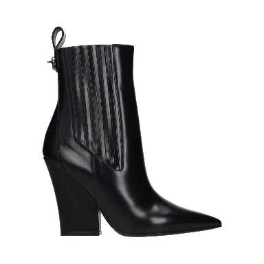 Black Leather Ankle Boots