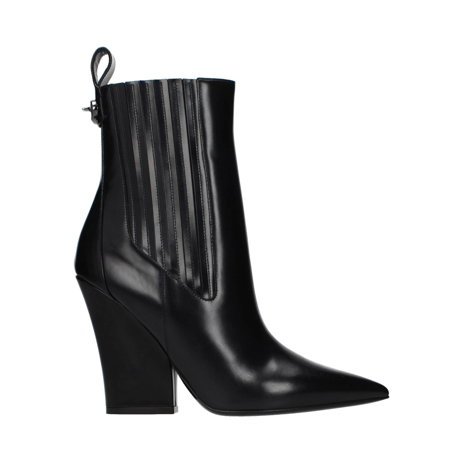 Black Leather Ankle Boots