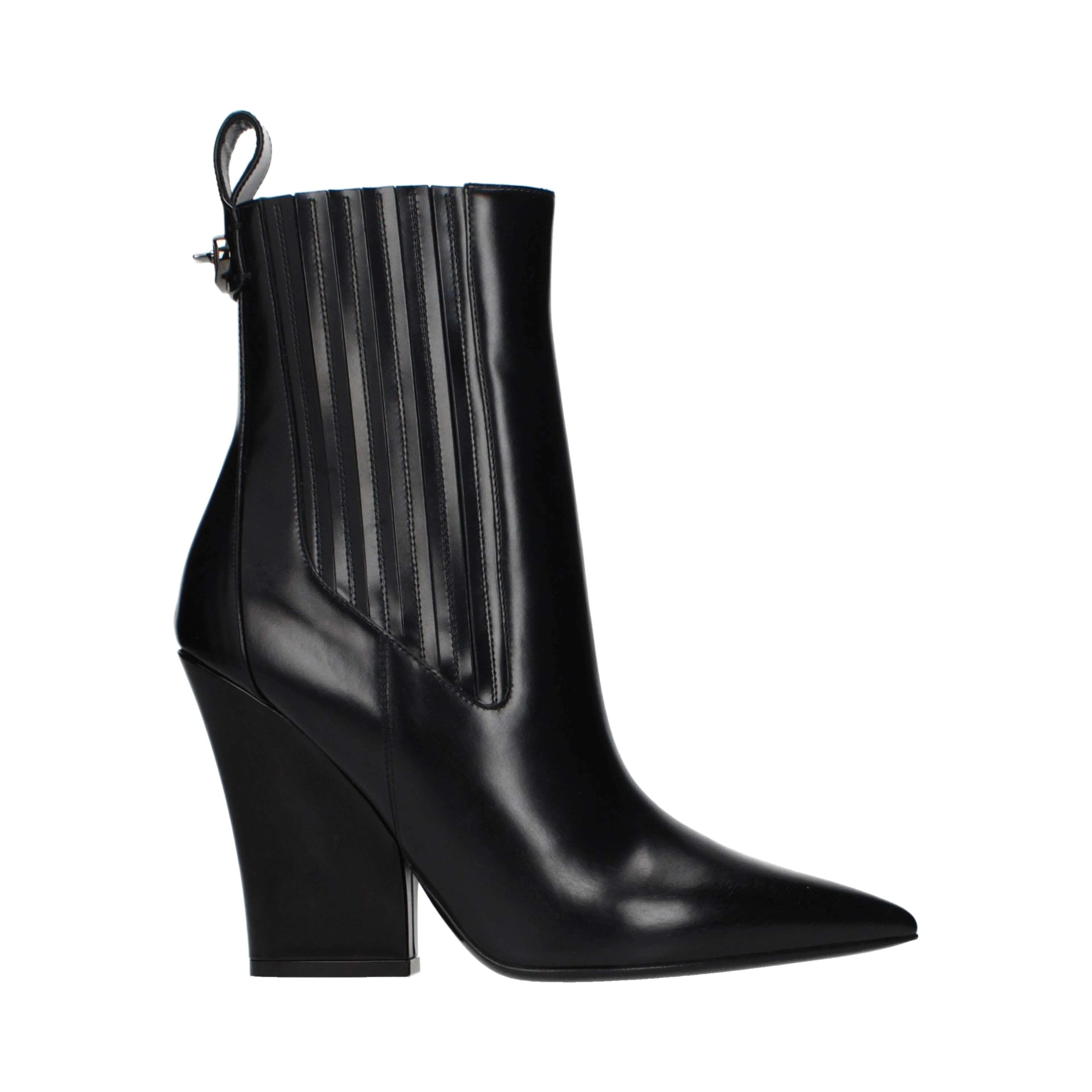 Black Leather Ankle Boots
