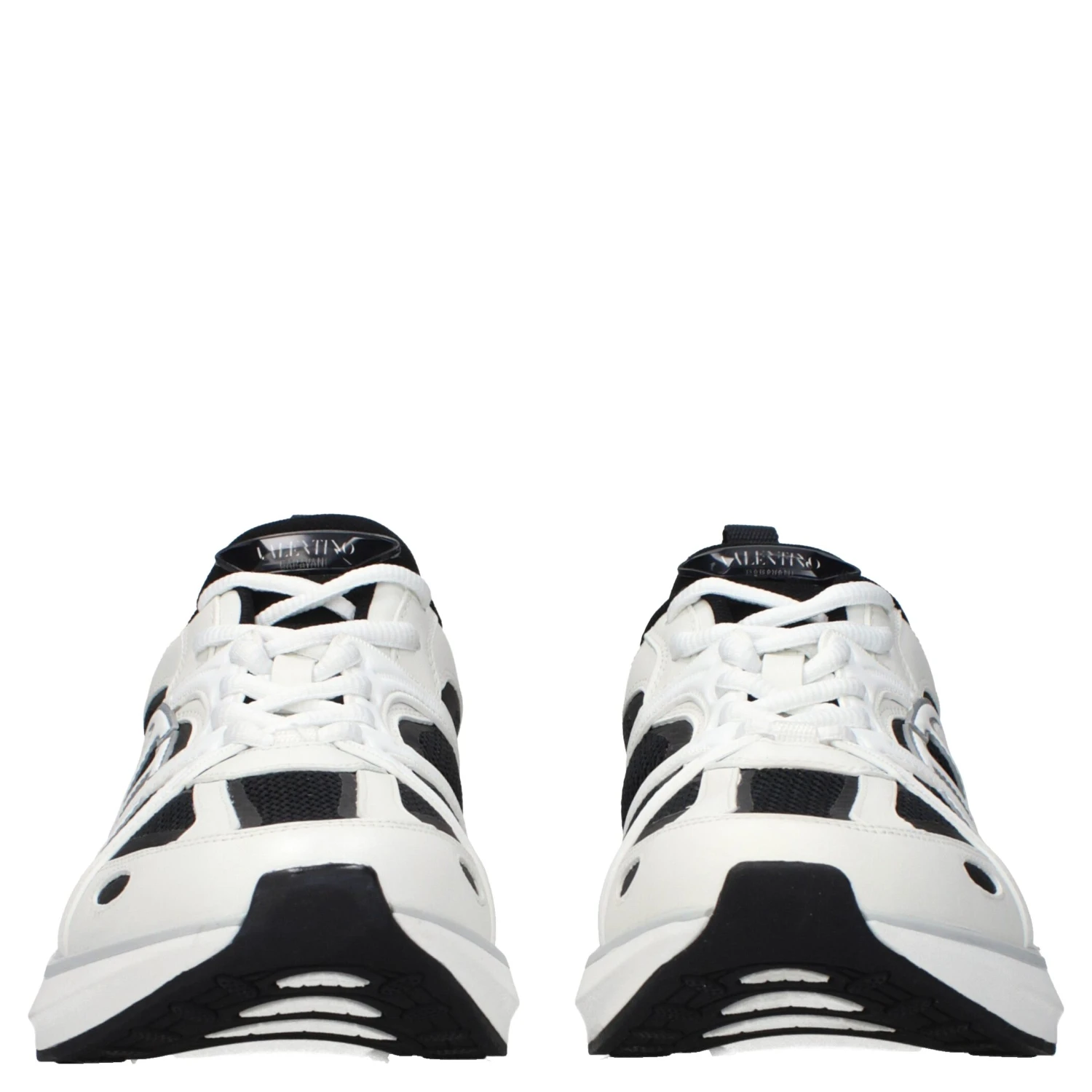 White Fabric Athletic Sneakers
