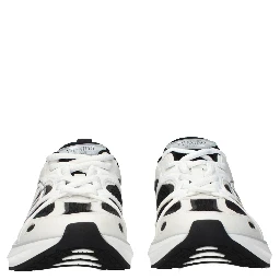 White Fabric Athletic Sneakers