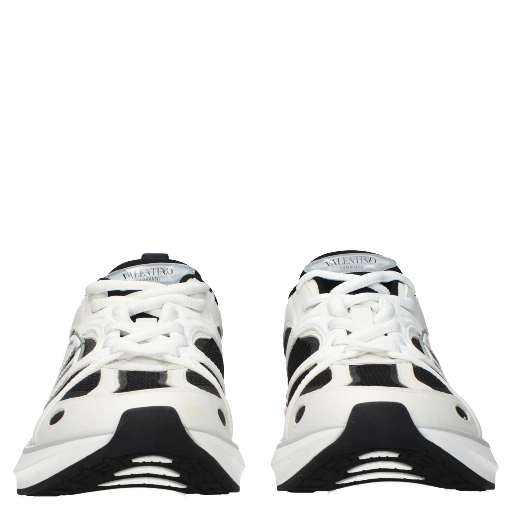 White Fabric Athletic Sneakers