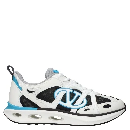 White Fabric Athletic Sneakers