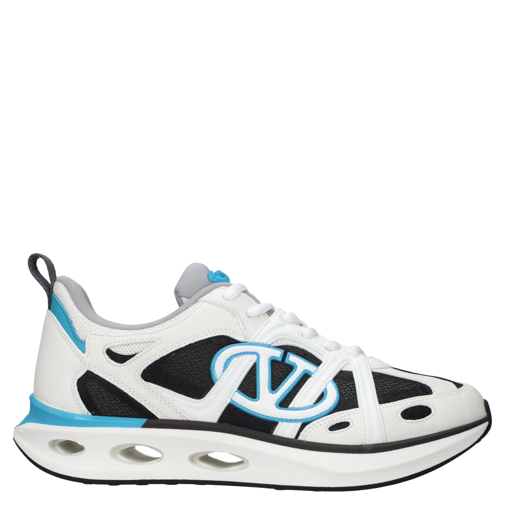 White Fabric Athletic Sneakers