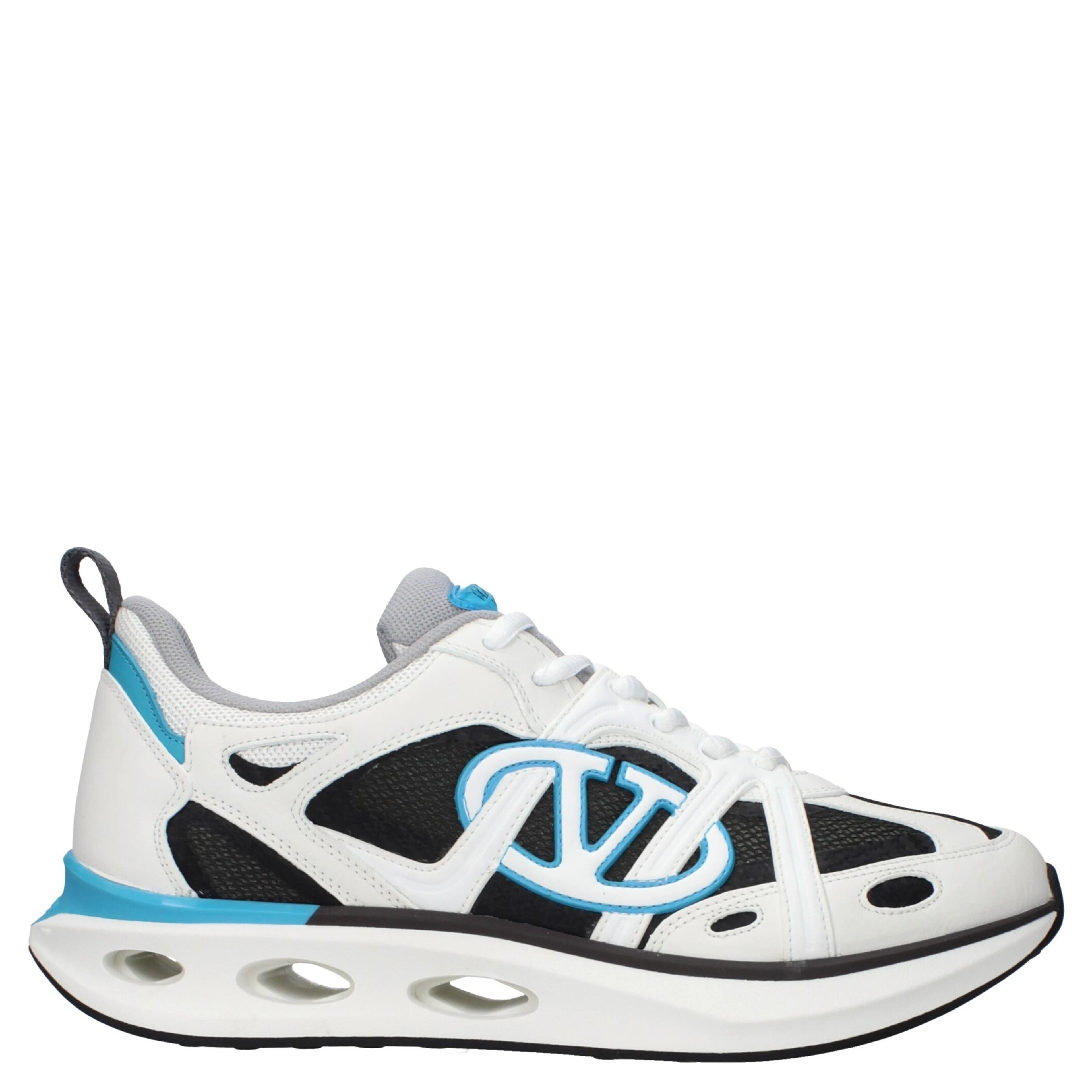White Fabric Athletic Sneakers