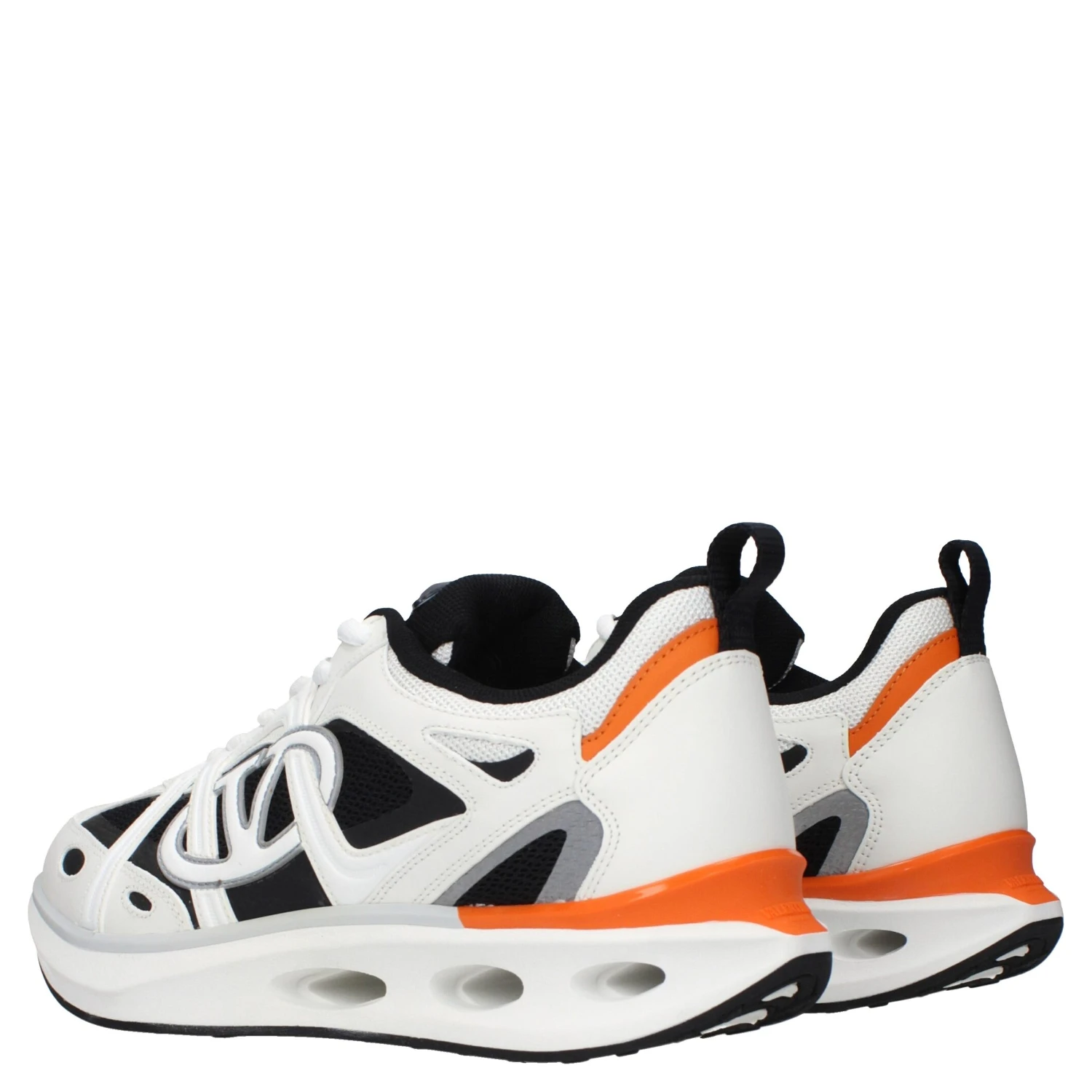 White Fabric Athletic Sneakers