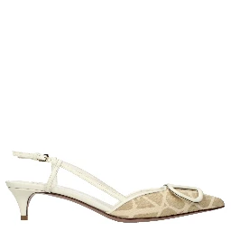Beige Raffia Strap-On Sandals