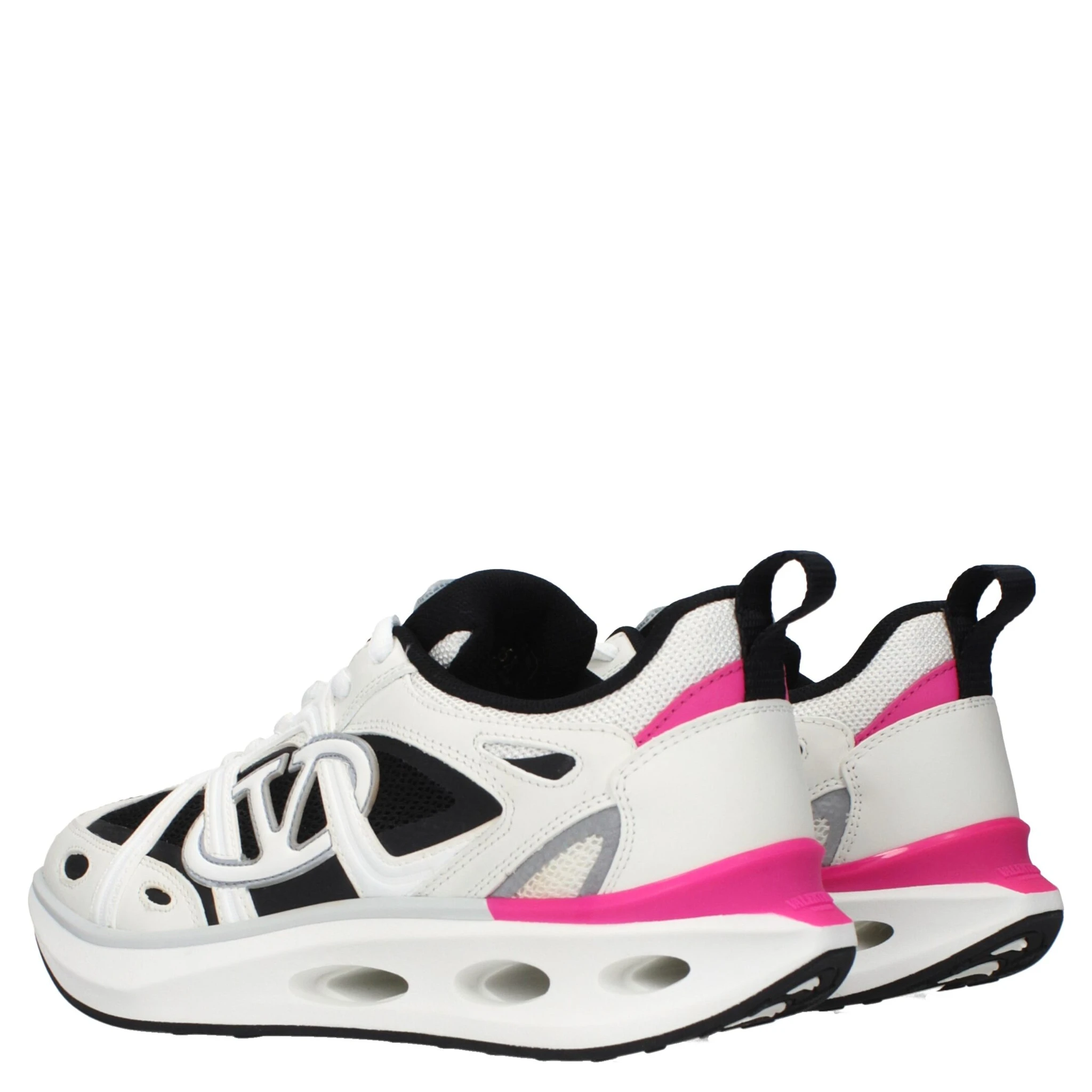 White Fabric Athletic Sneakers