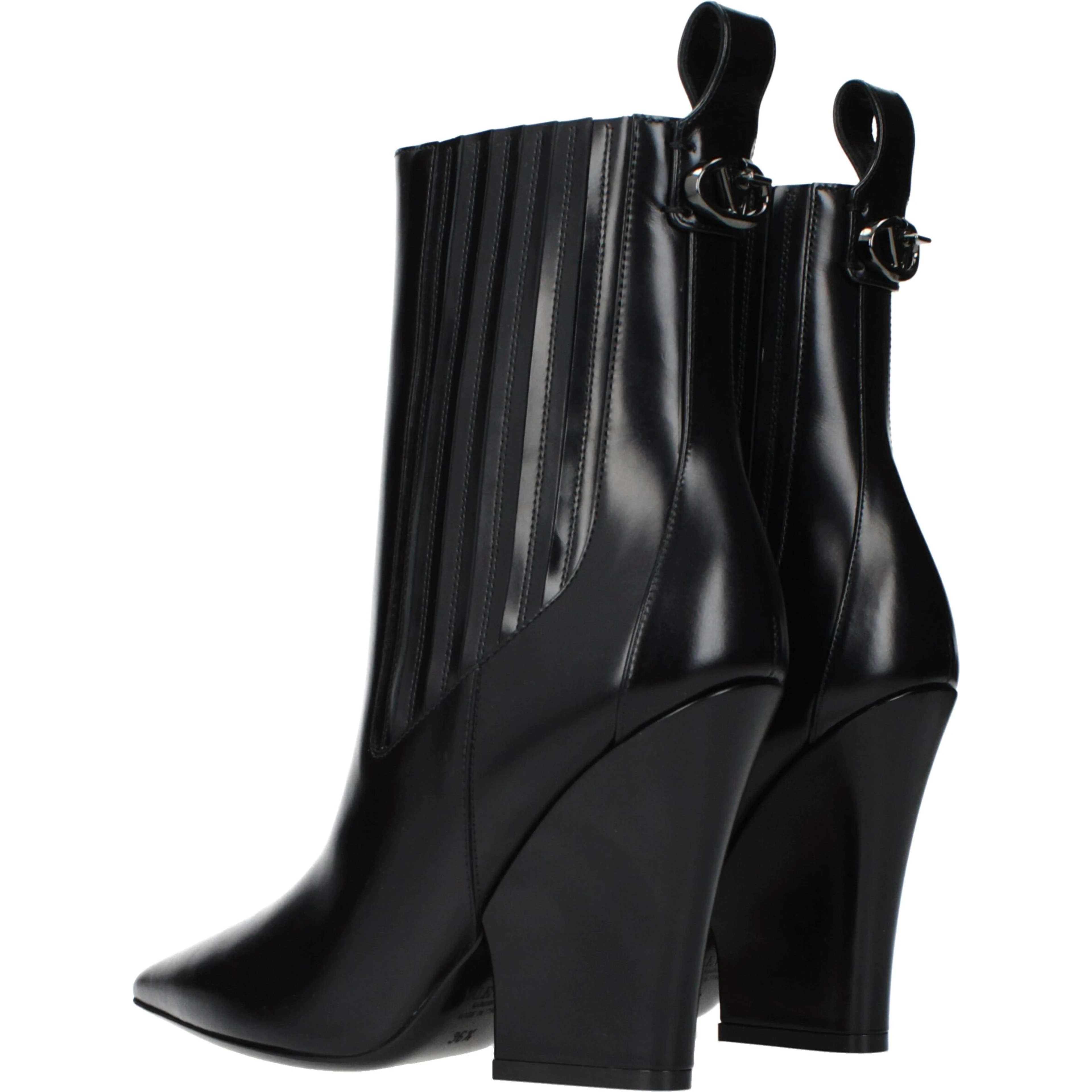 Black Leather Ankle Boots