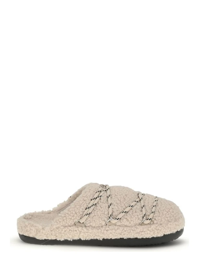 Beige Polyamide Flats