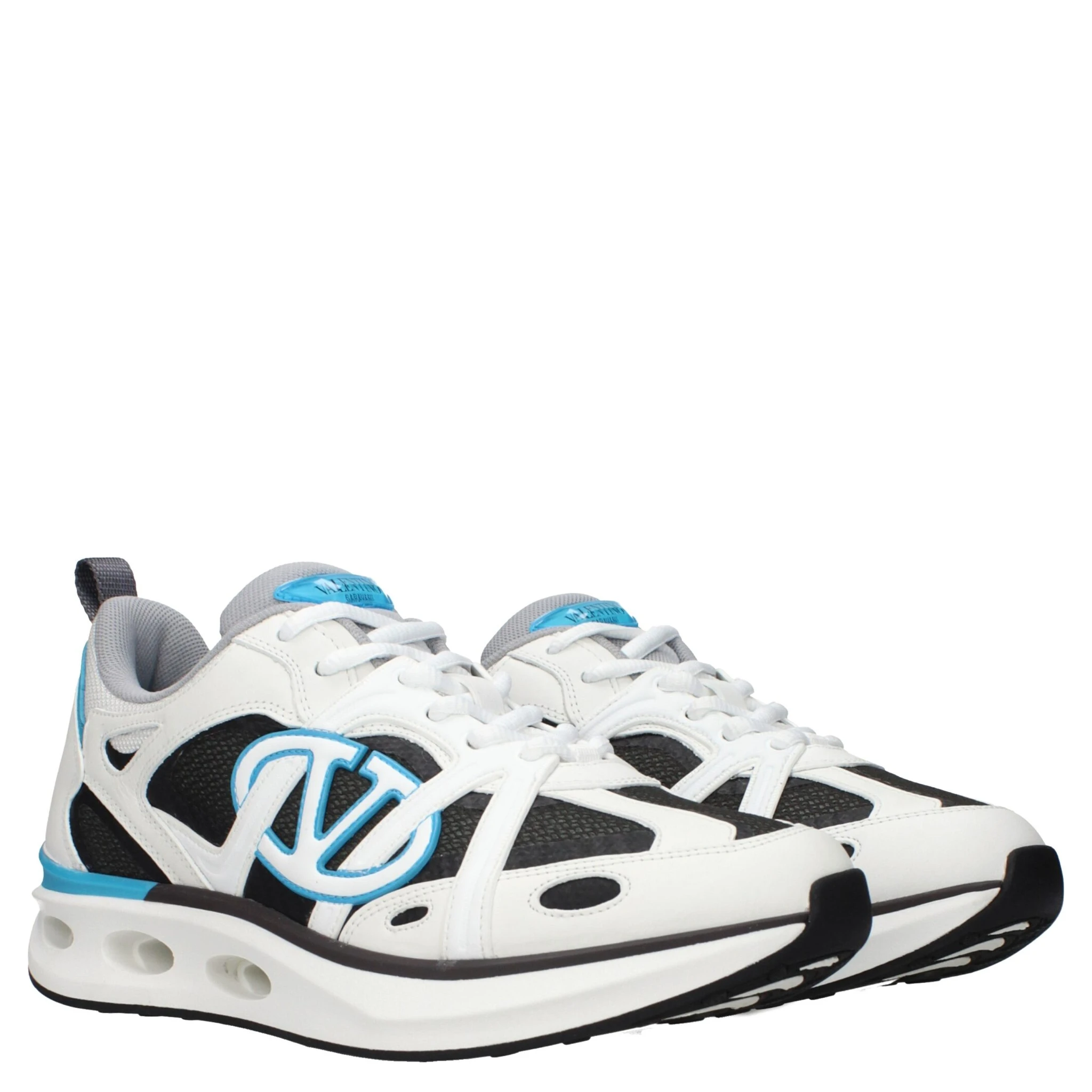 White Fabric Athletic Sneakers