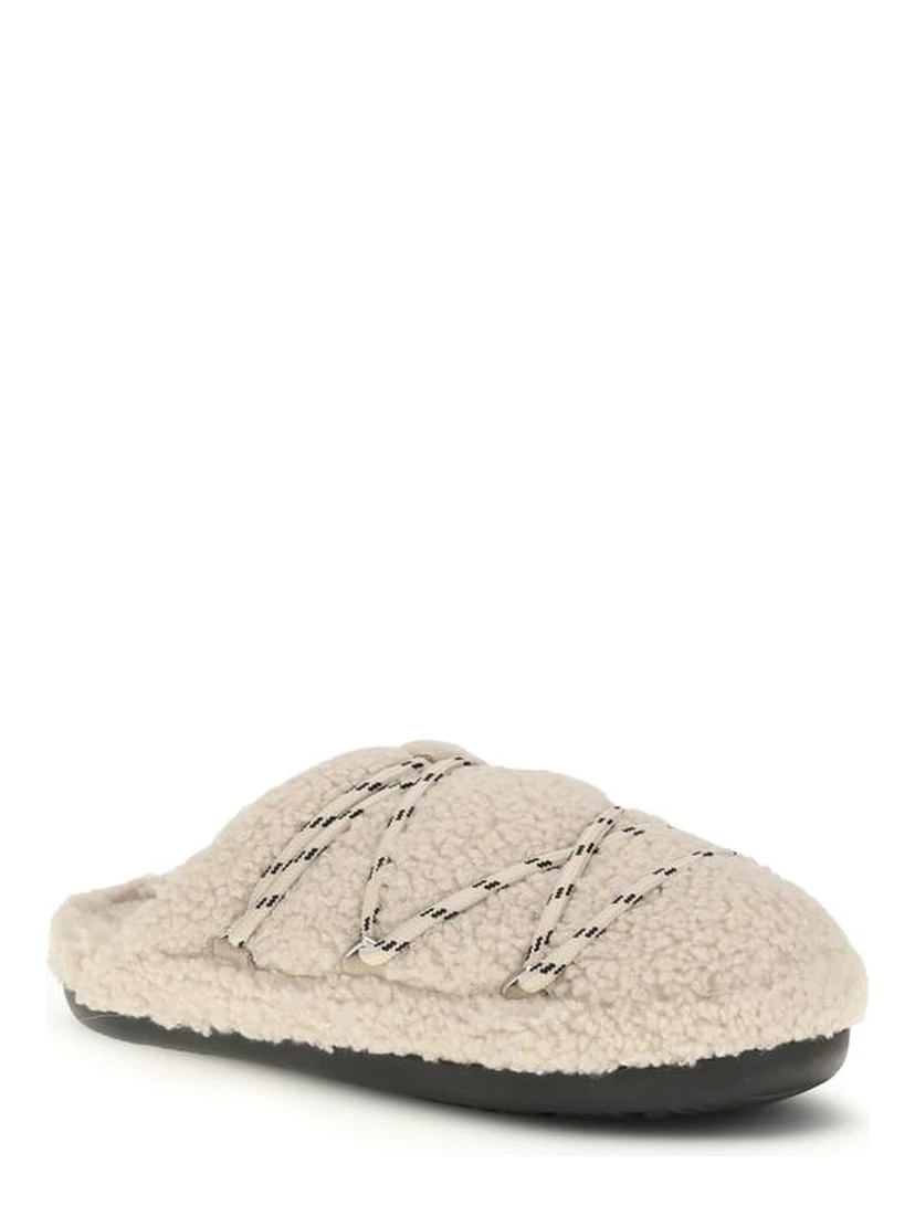 Beige Polyamide Flats