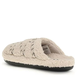 Beige Polyamide Flats