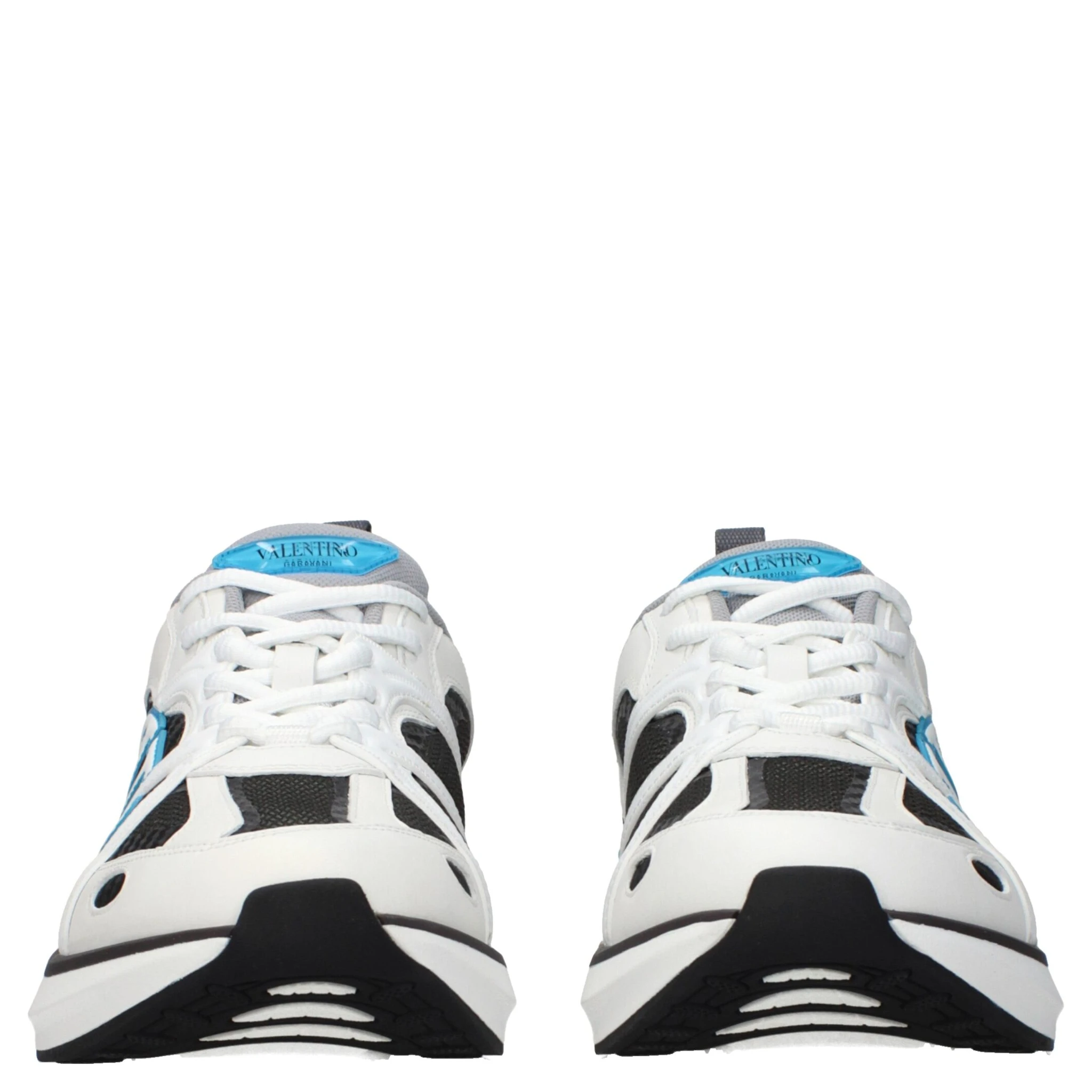 White Fabric Athletic Sneakers