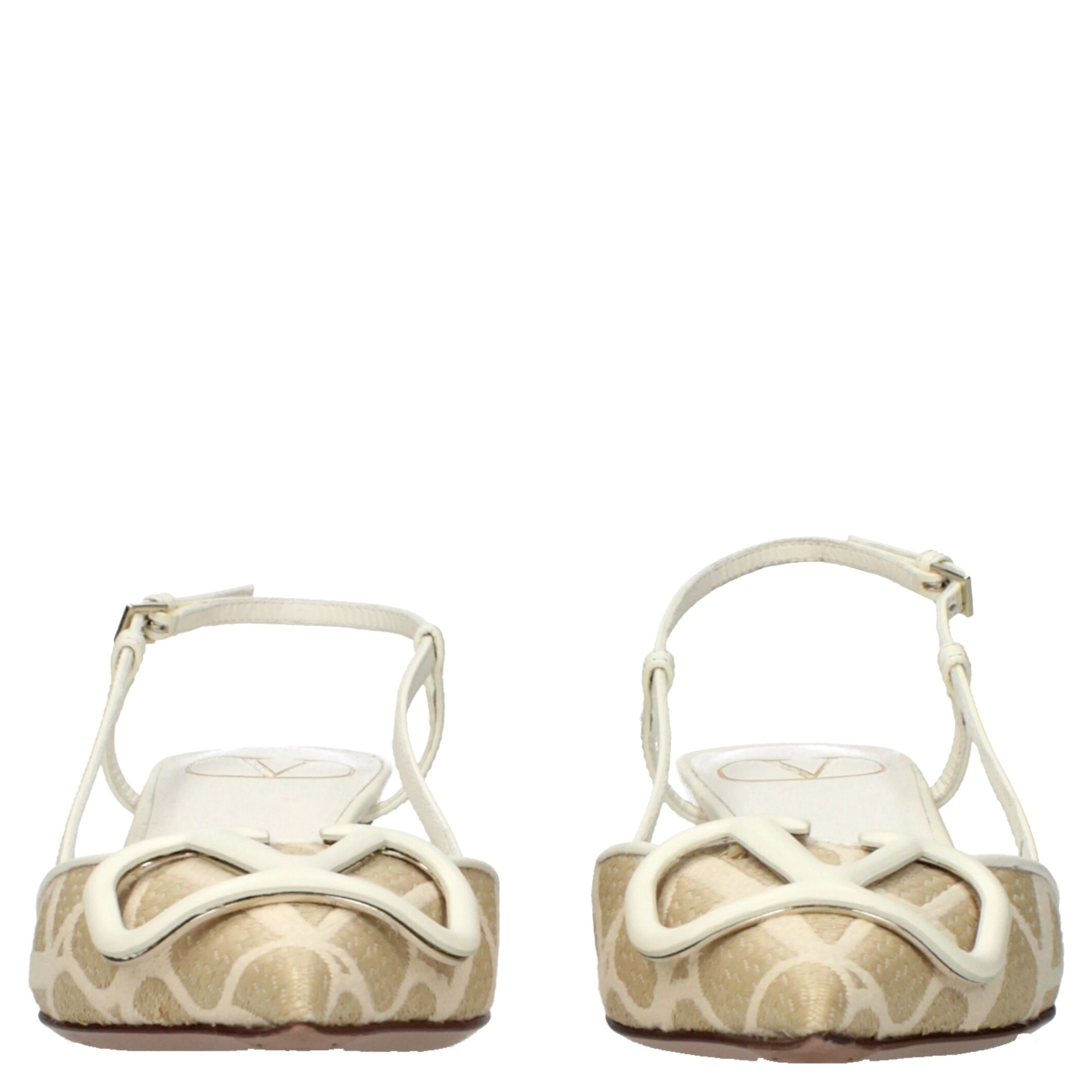 Beige Raffia Strap-On Sandals