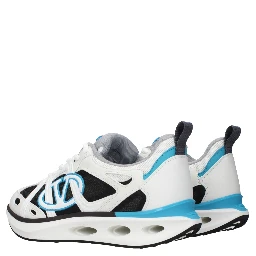 White Fabric Athletic Sneakers