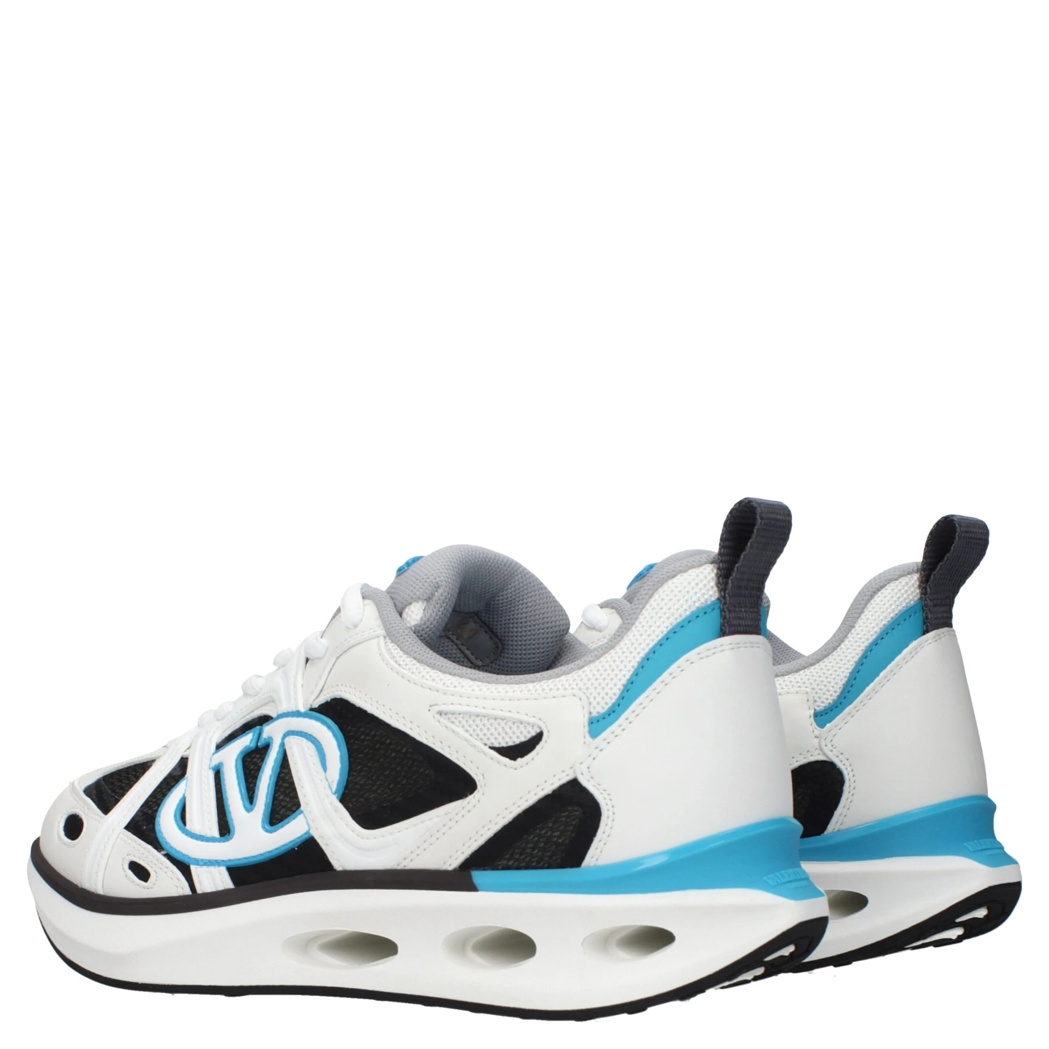 White Fabric Athletic Sneakers