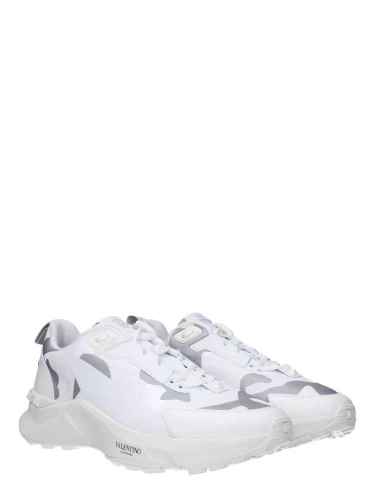 White Fabric Athletic Sneakers alternative