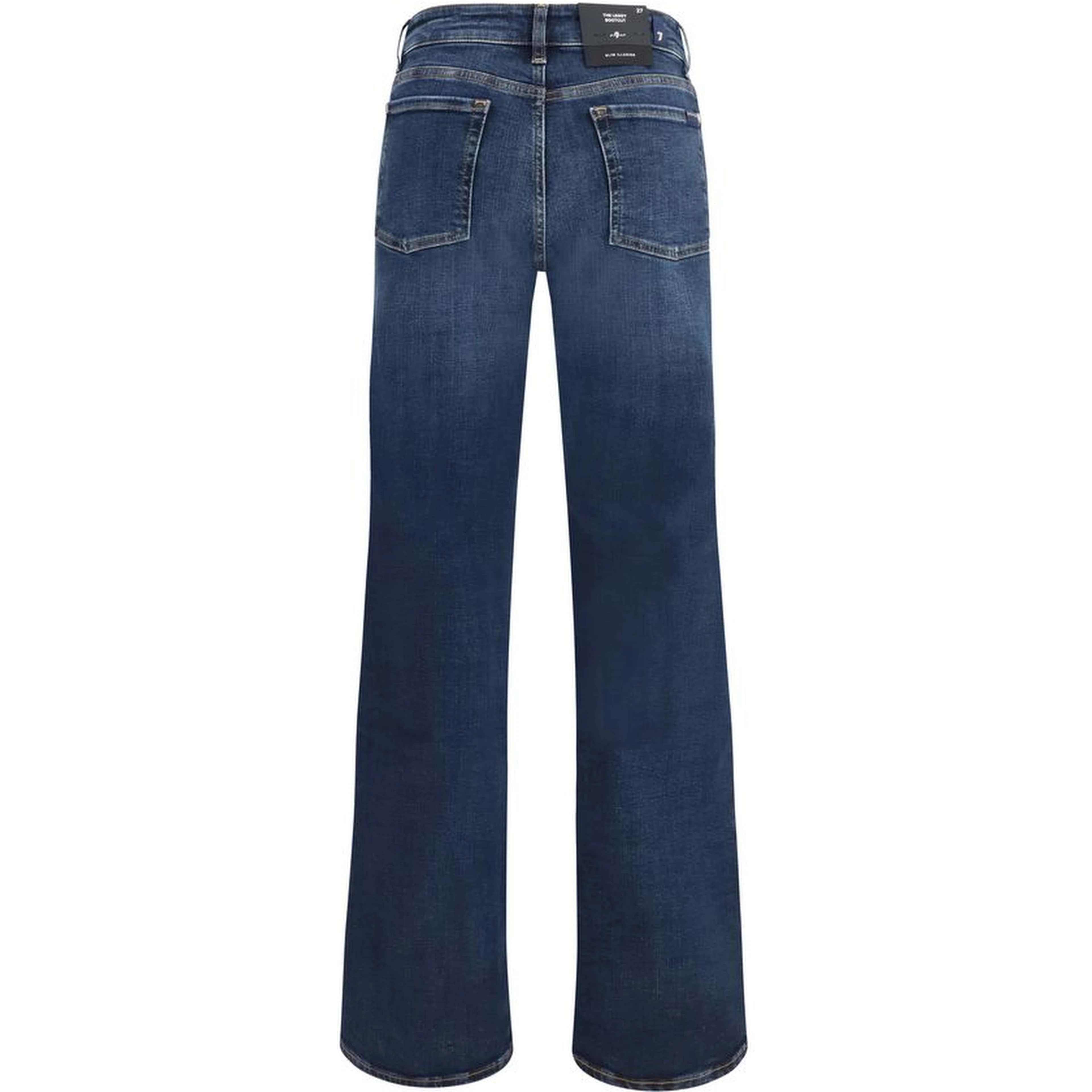 Blue Cotton Bootcut Jeans