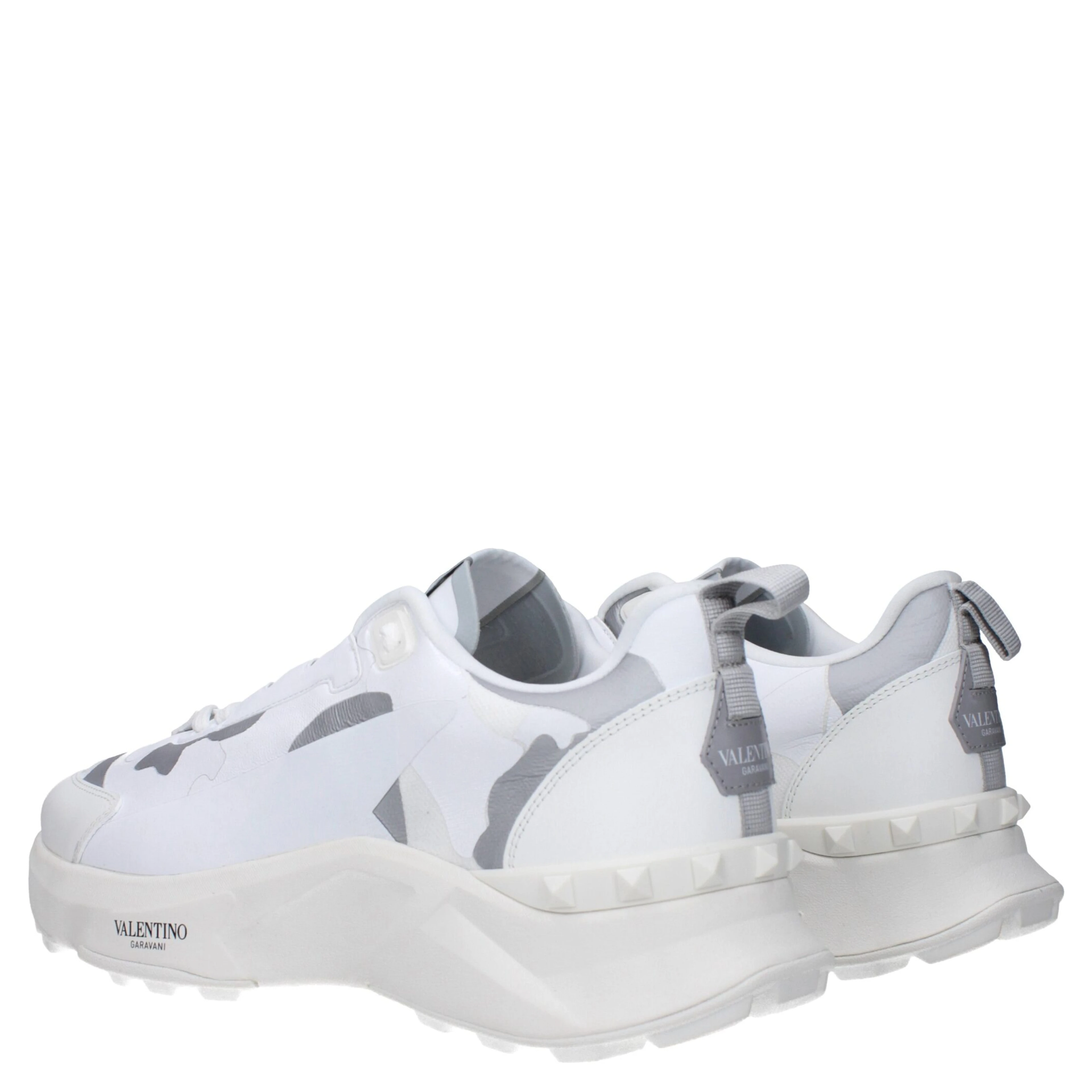 White Fabric Athletic Sneakers