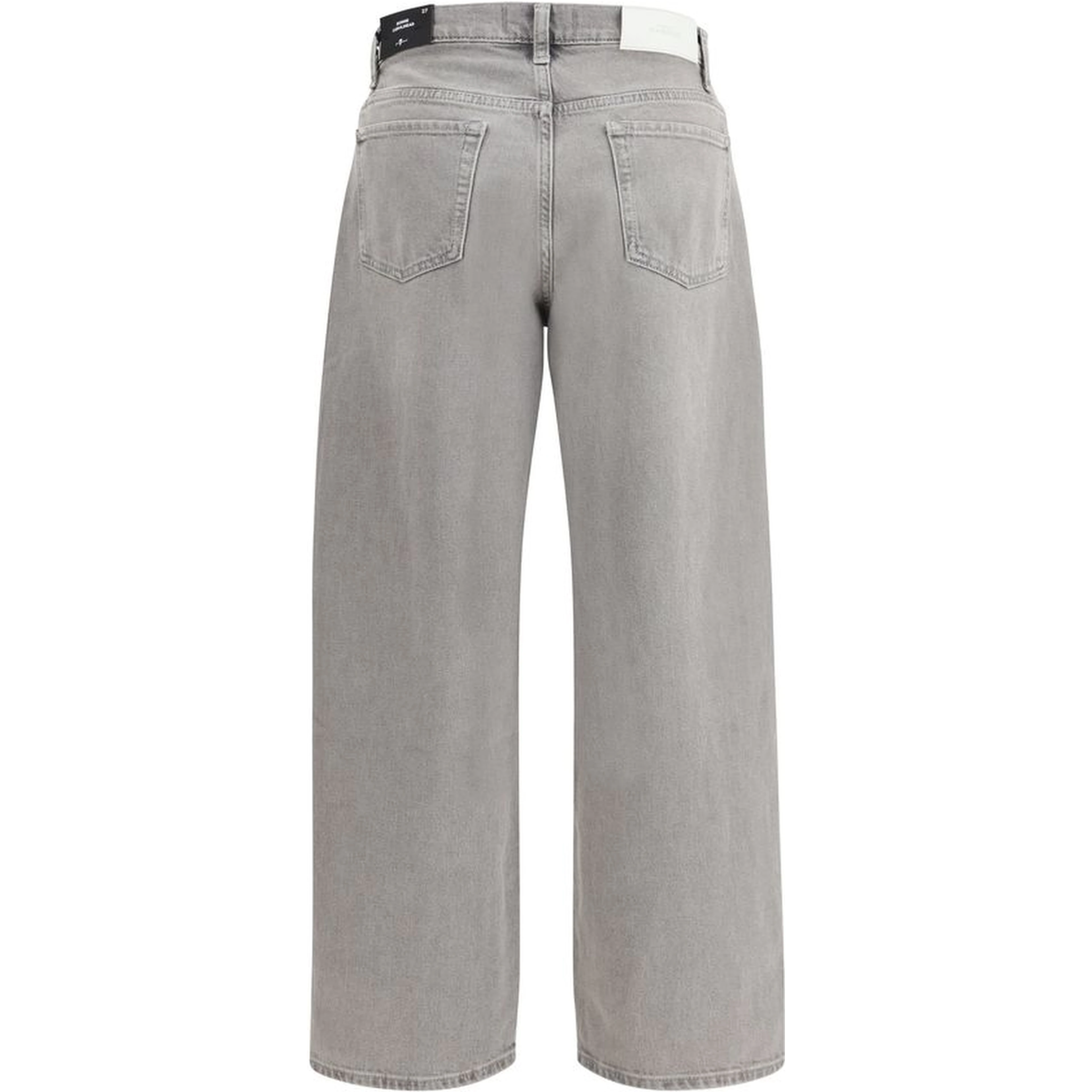 Gray Cotton Relaxed Fit Jeans