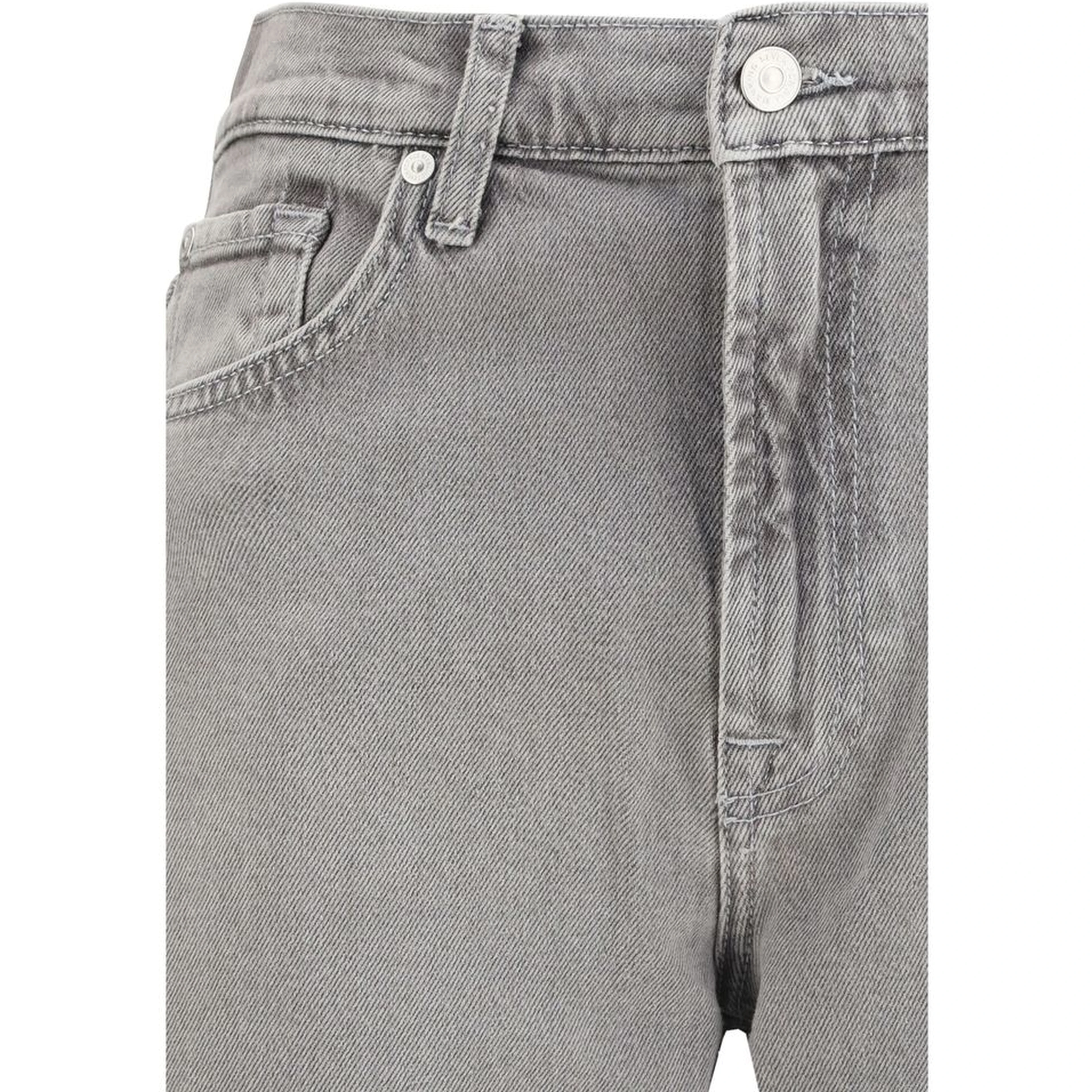 Gray Cotton Relaxed Fit Jeans