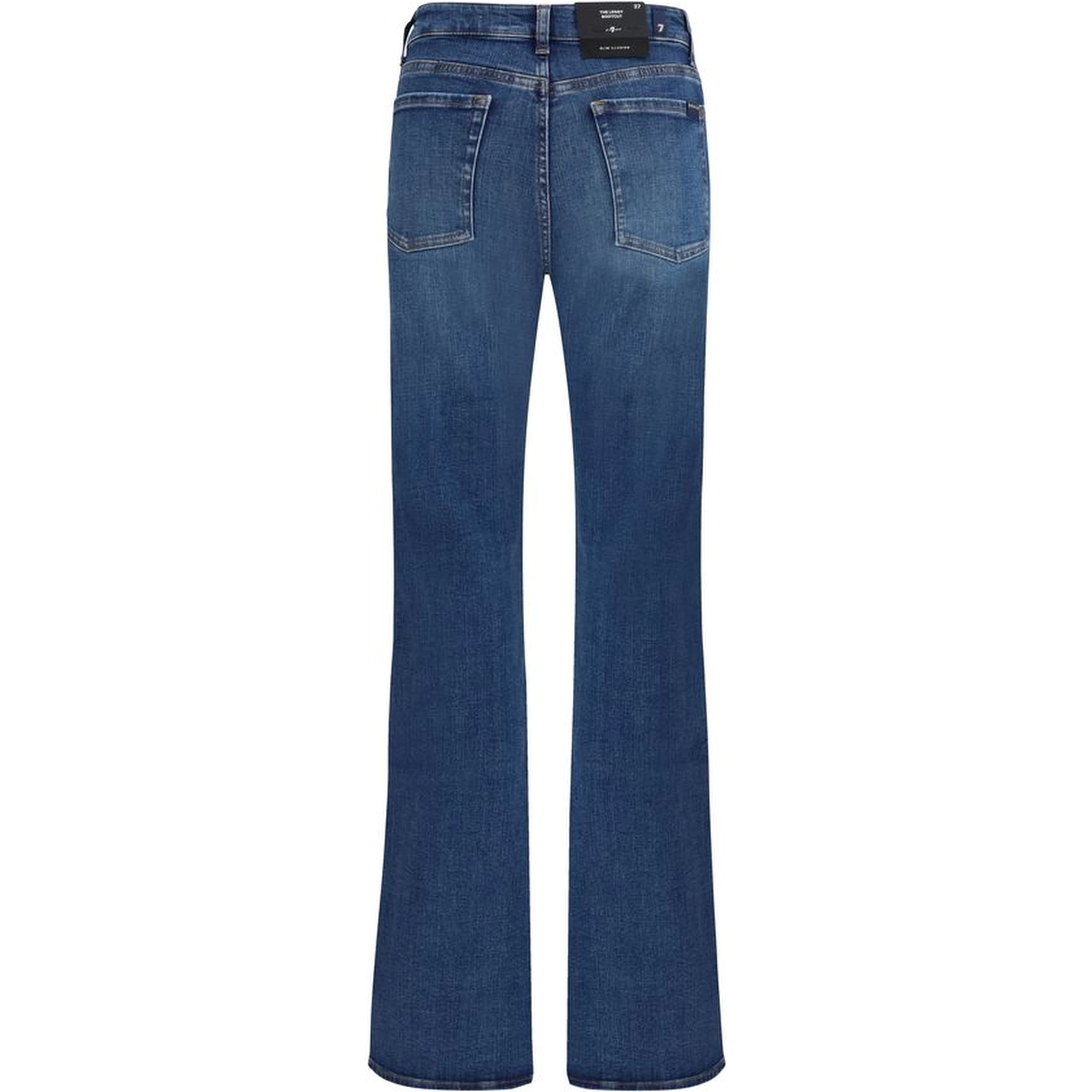 Blue Cotton Bootcut Jeans