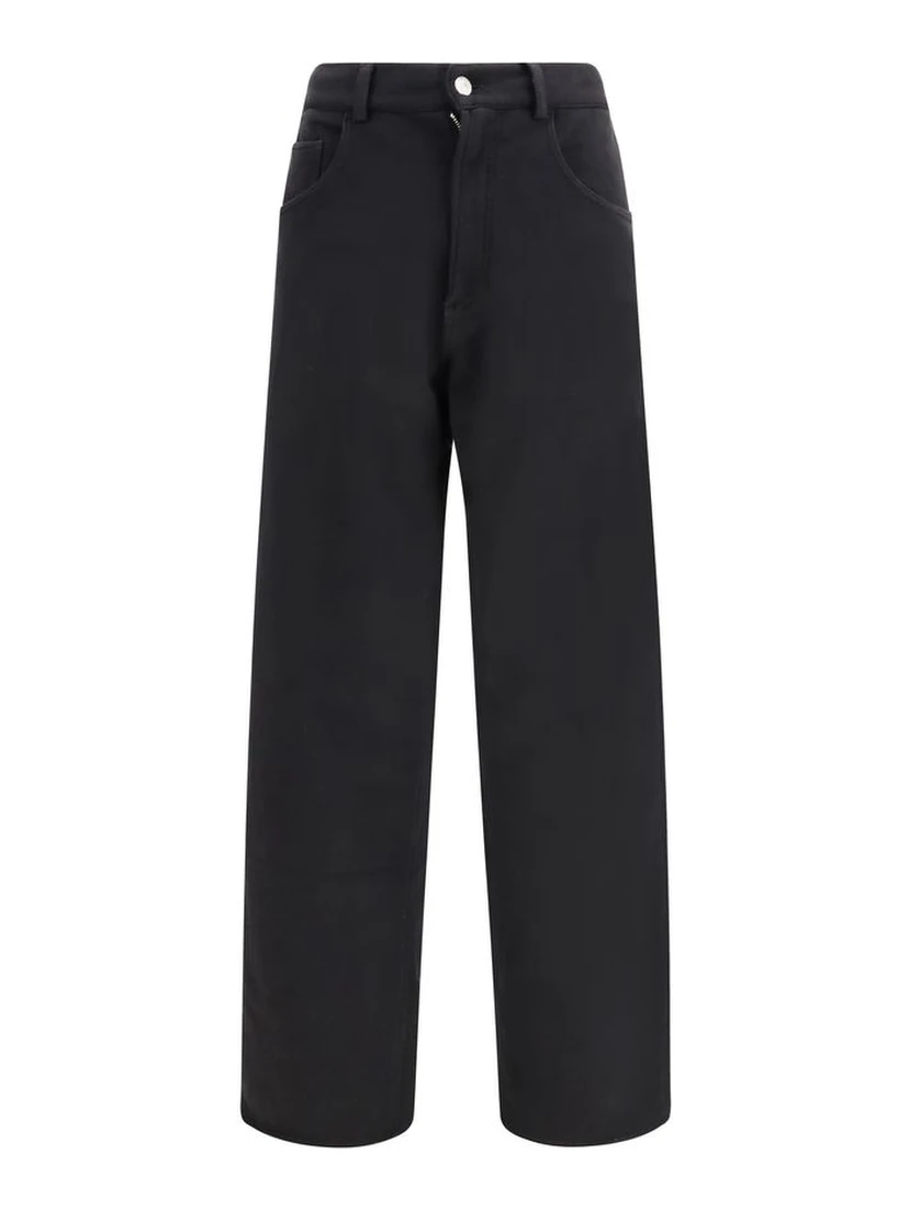 Black Cotton Athletic Pants